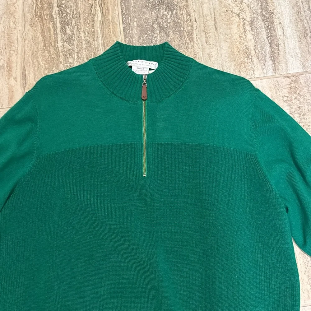 NWOT Martin Golf 1/4 Zip Wind Sweater Green Small